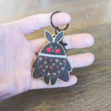 Load image into Gallery viewer, Wooden Mothman Keychain
