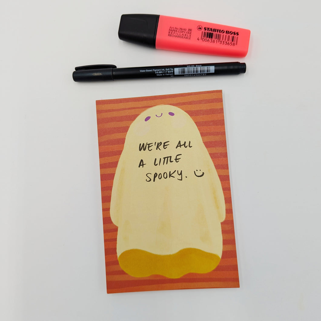 Orange Ghost Memo Pad